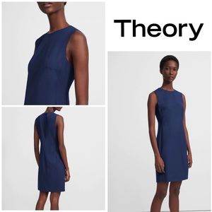 Theory Sleeveless Fitted Dress, Blue, Size 8